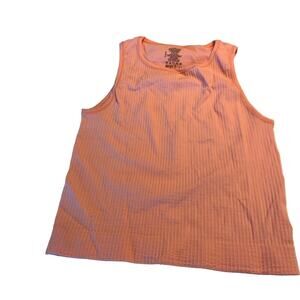 Anthropologie Orange Sleeveless Rib Tank Top Size S/M